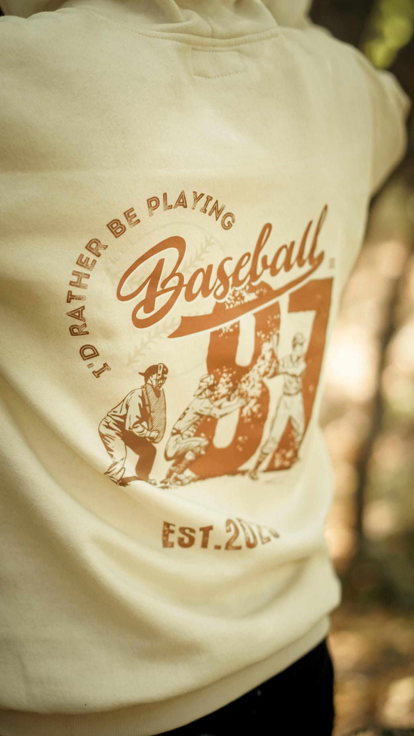 Beige Hoodie Baseball