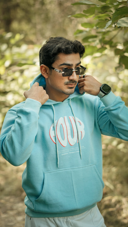 Sky Blue Hoodie - Four