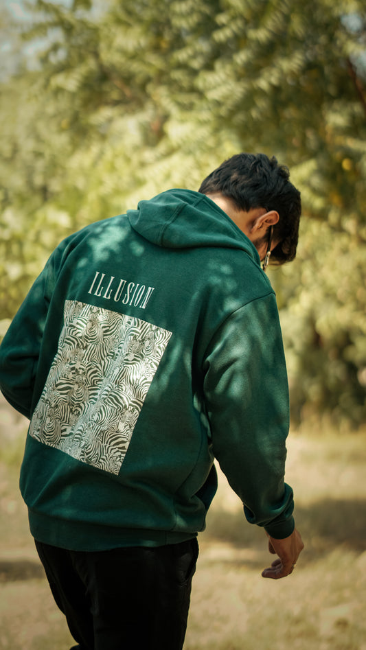 Green Hoodie - Illusion